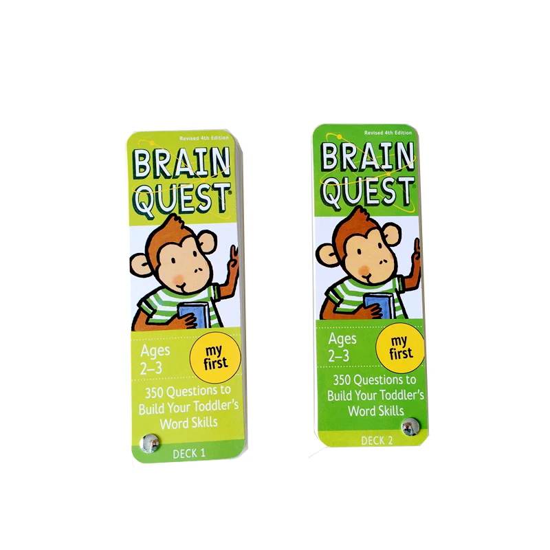 Английская версия стикеров для интеллектуального развития Brain Quest книги вопросы