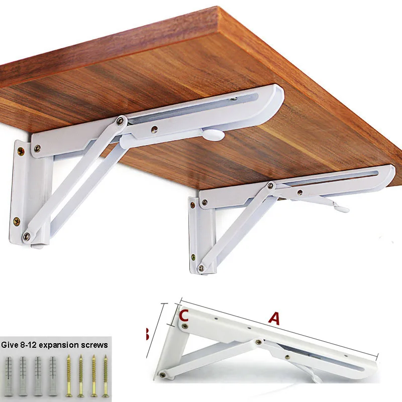 2 упаковки треугольный складной угловой кронштейн Регулируемый Настенный