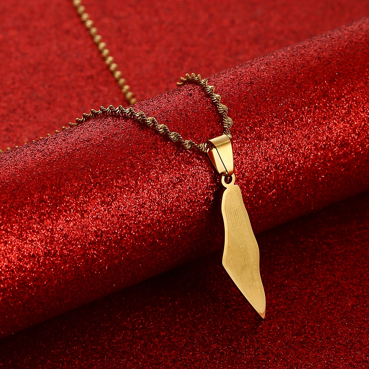 Нержавеющая сталь карта Израиля кулон Цепочки и ожерелья еврейских Мода