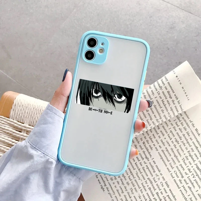 Cartoon Death Note Japan Anime Phone Case for IPhone 12 11 Pro Max X XR XS 6S 8 7 Plus 13 Soft matte Bumper rem and misa Cover | Мобильные