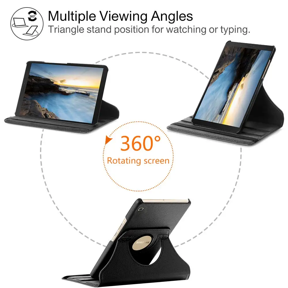 Чехол Funda Coque для Samsung Galaxy Tab A 8 0 дюйма 2019 флип T295 T297 чехол с поворотом на 360 градусов