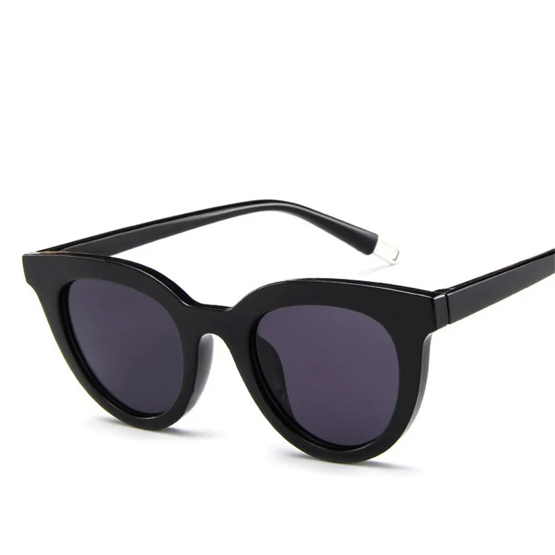 Black Gray RBROVO, маленькая оправа, Cateye, солнцезащитные очки для женщин, роскошные, солнцезащитные очки, классика, Ретро стиль, пластик, для улицы, очки, UV400, Gafas De Sol Mujer - Цвет линз: Black Gray