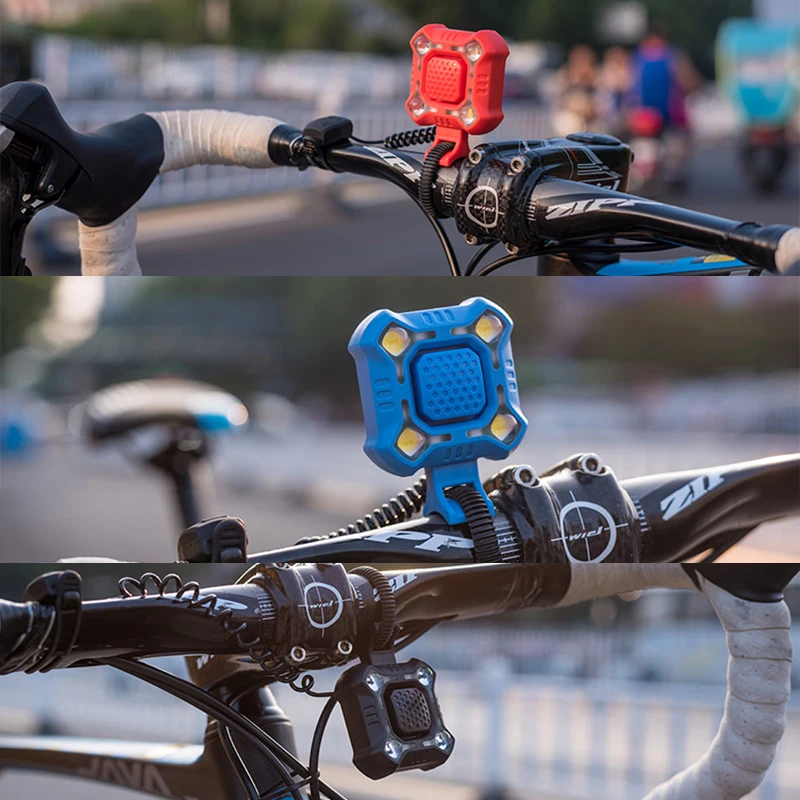 Велосипедный звонок WEST BIKING 140 дБ 4 лампы 1200 мАч | Спорт и развлечения