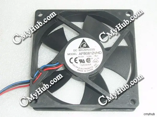 

3-контактный 3-проводной охлаждающий вентилятор для DELTA AFB0812VHD T6LY DC12V 0.36A 8020 8 см 80 мм 80x80x20 мм