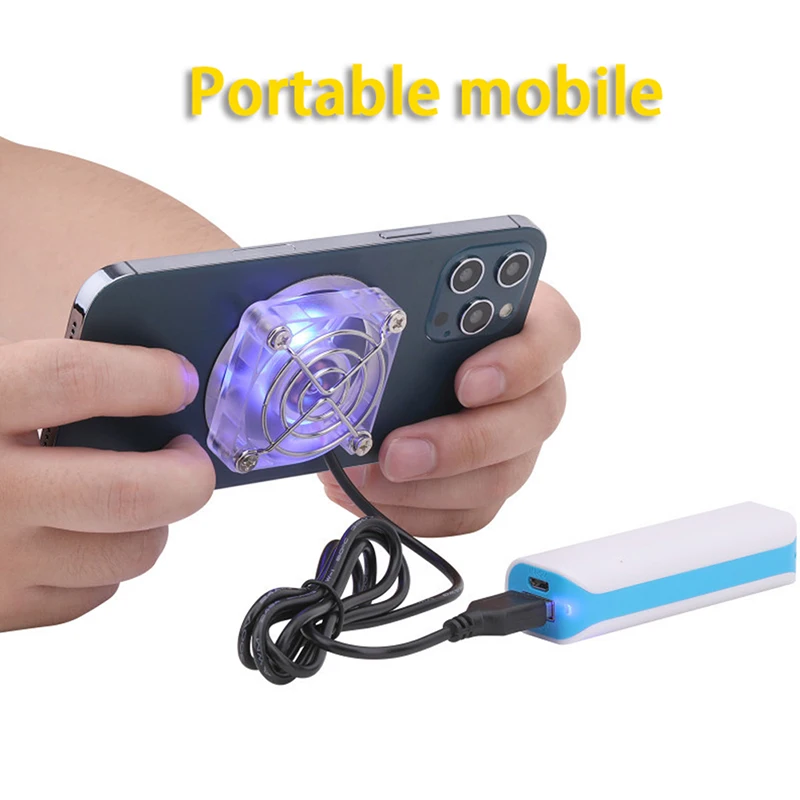 

Hot Mini Mobile Phone Cooling Fan Silicone Suction Cup Bottom USB Charging Cooling Artifact