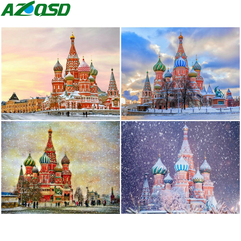 

Картина для раскрашивания по номерам, 40x50 см, с изображением питерского пейзажа