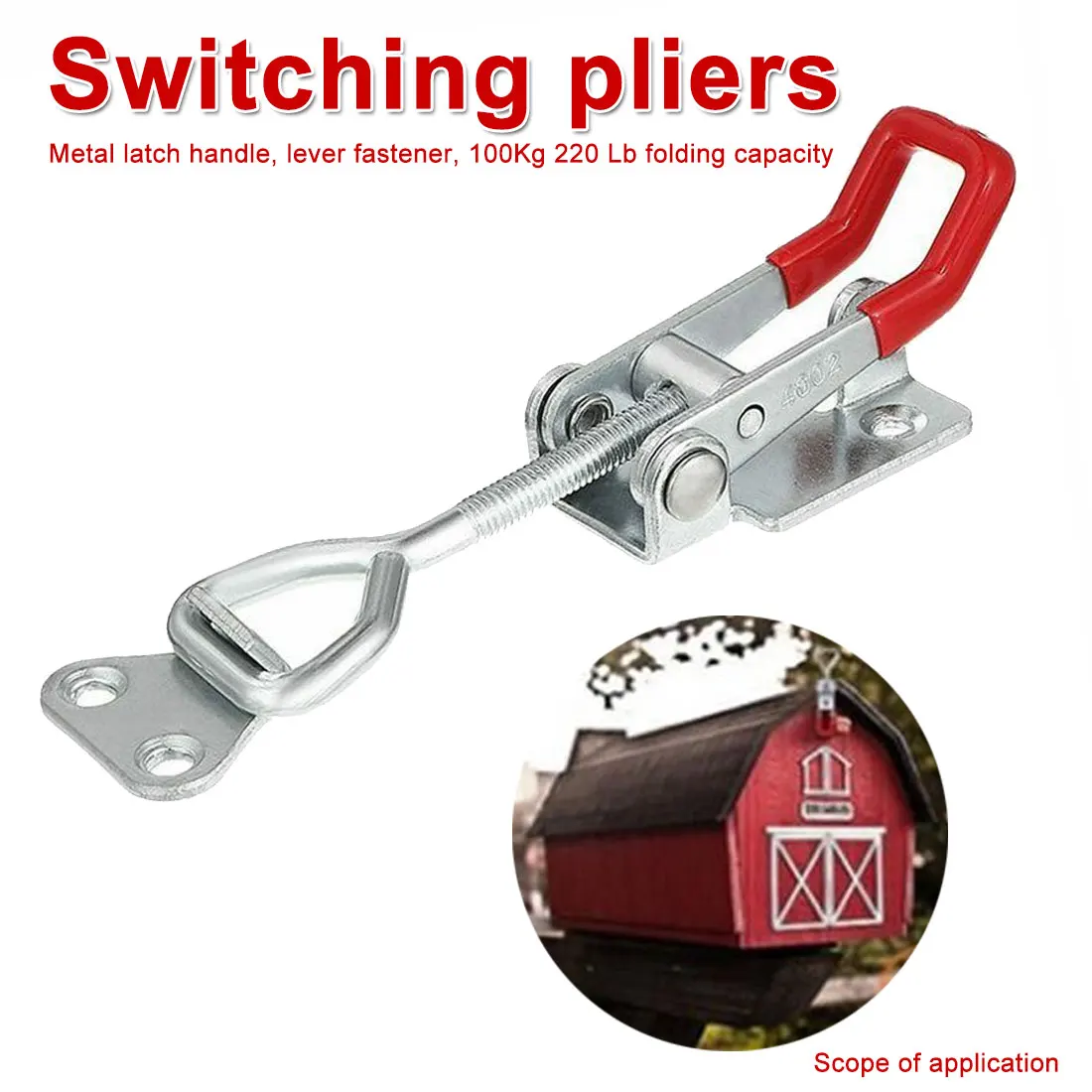 Adjustable Buckle Lock Toggle Clamp Clamping Metal 100Kg 220 Lbs Quick Release Holding Latch Hand Tool | Обустройство дома