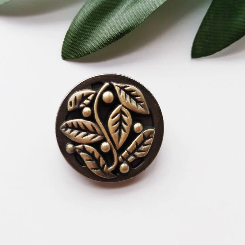 10 шт. антикварные латунные металлические пуговицы для шитья на одно отверстие