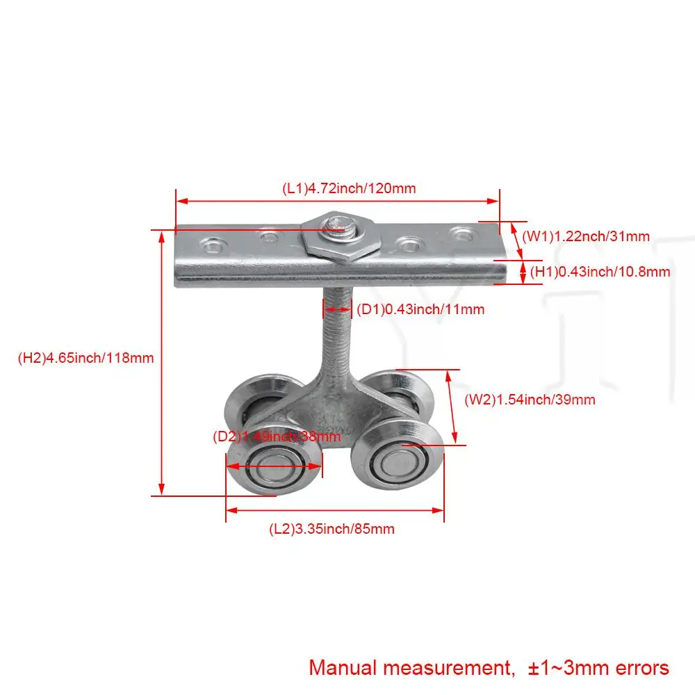 

Track Roller Hanging Sliding Rail Trolley Wheel H2-2 for Home Barn Door