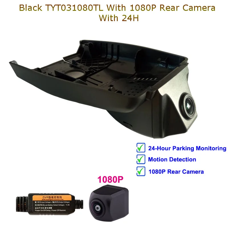 B1080 Rear 1080P 24H Jabriel 1080P видеорегистратор, Автомобильный видеорегистратор, автомобильная камера, 24 часа, видеорегистратор, камера заднего вида для Toyota Chr Camry yaris corolla - Название цвета: B1080 Rear 1080P 24H