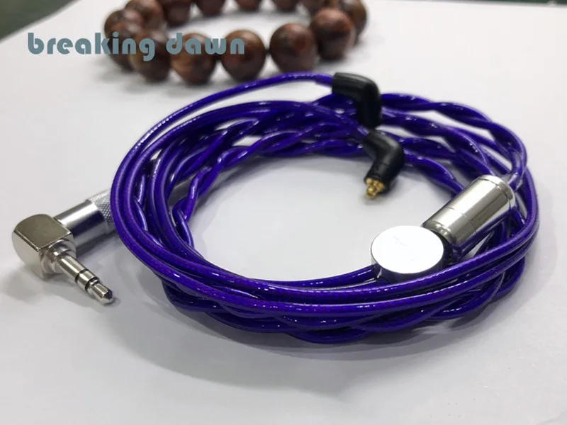 Золотистый серебристый и медный коаксиальный Fitear T9iE se846 улучшенный кабель для