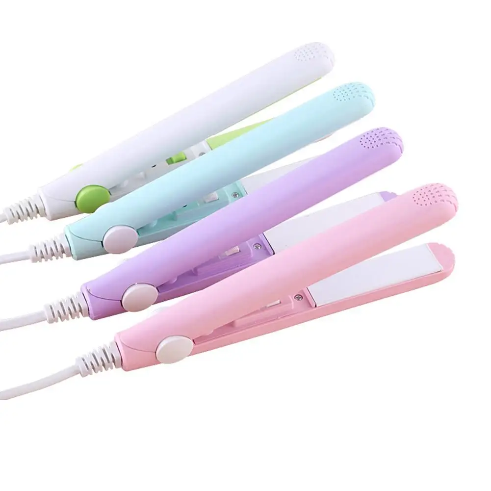 Мини утюжок для выпрямления волос 2019 розовая керамическая гофрированная плойка