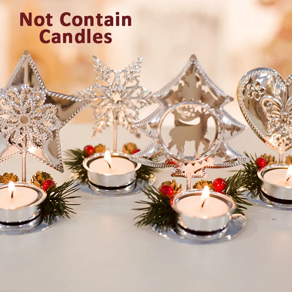 2019 Christmas Candle Holders Red Pine Cone Splice Candlestick Desktop Decoration New Year Craft Festival Party Supplies wedding | Дом и сад