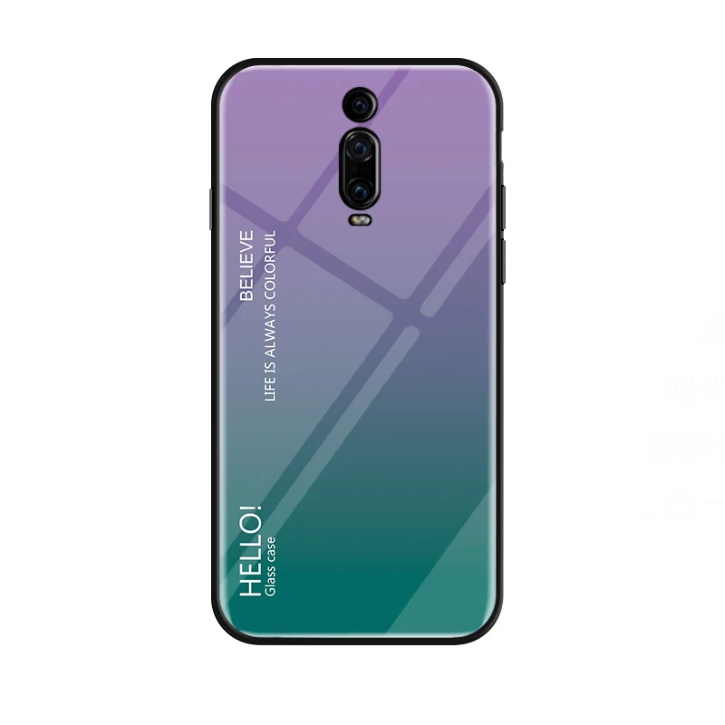 Gradient Phone Case for Redmi Note 7 5A Prime 4X 4 S2 Tempered Glass Xiaomi 7A 6A 6 Pro 5 Plus K20 Back Cover | Мобильные телефоны