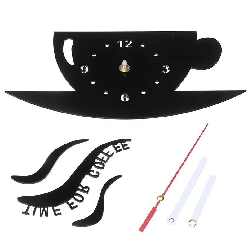 3D DIY настенные часы декоративные для кофе зеркальные наклейки креативные