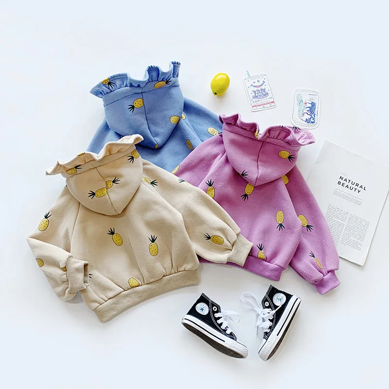 Autumn and Winter Children's Sweater Baby Girl Jacket Kids Girl's Sweatshirts Hooded Tops Children Outfits Clothing