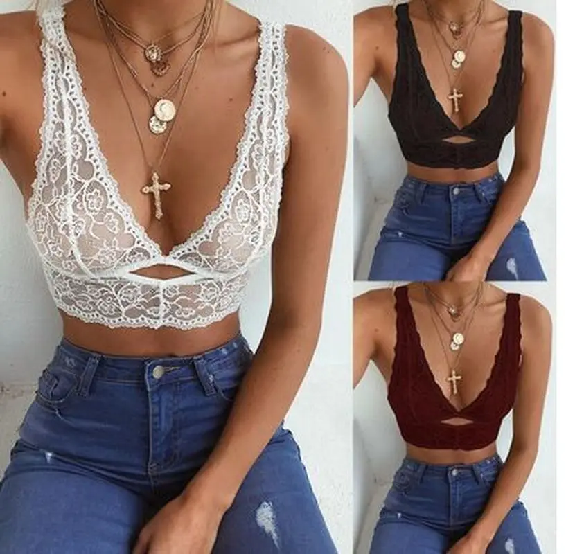 Женское нижнее белье с чашками пуш-ап глубоким V-образным вырезом | Женская одежда