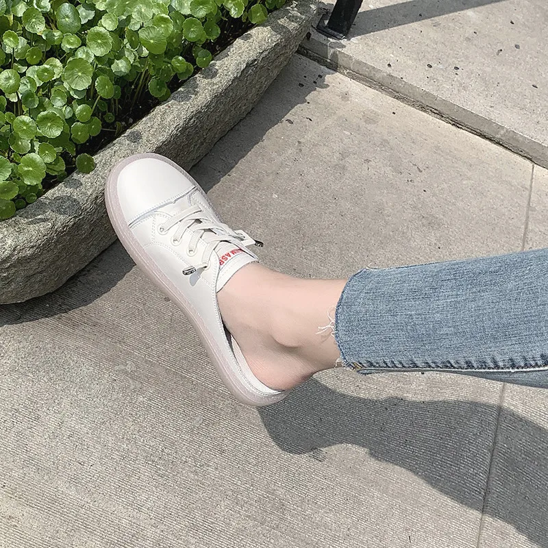 

Shoes Women Slippers Casual Pantofle Loafers Low Slides Cover Toe Soft Luxury 2021 Flat Fashion Fabric Basic PU Cross-tied