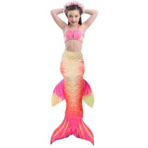 Girls Mermaid Tails with No Monofin Mermaid Costume Children Cosplay Girl Little Mermaid Dress Girls Swimsuit for Birthday Party