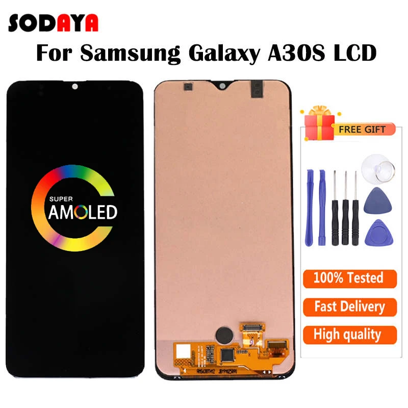 samsung a30s дисплей Для Samsung Galaxy A30S LCD A307FN A307G SM A307F ЖК с сенсорным экраном дигитайзер