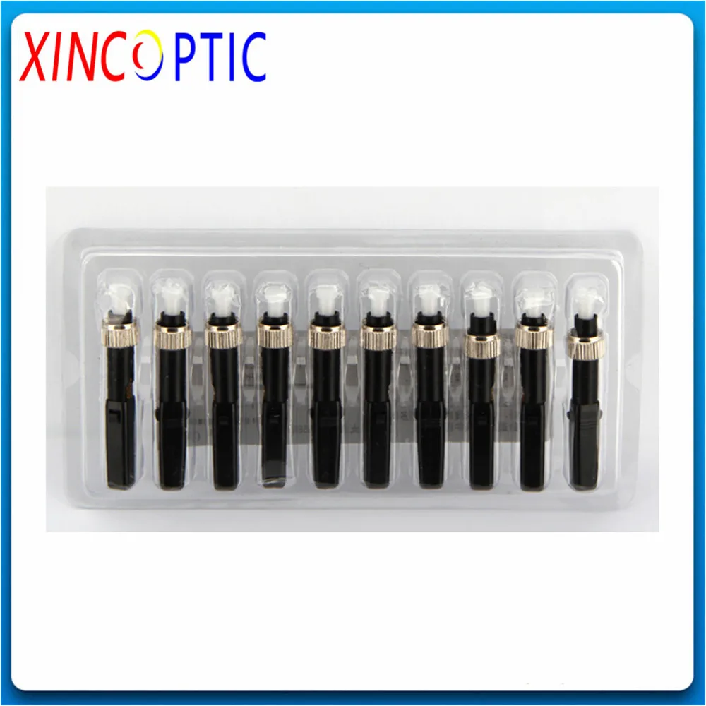 50 шт. черно белый FC UPC Одномодовый FTTH волоконный быстрый соединитель бесплатная
