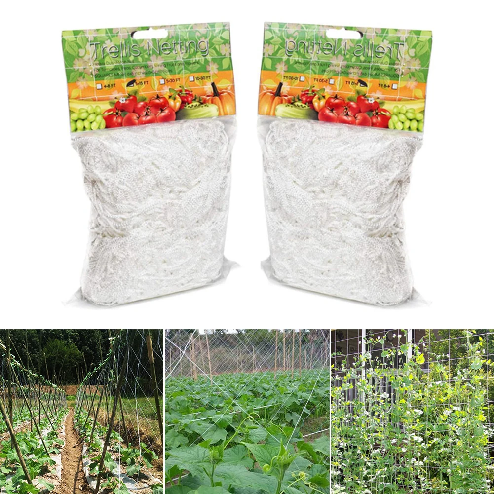 

Plant Trellis Netting Heavy-Duty Polyester Plant Support Vine Climbing Hydroponics Garden Netting Accessories Multi Use Supplies