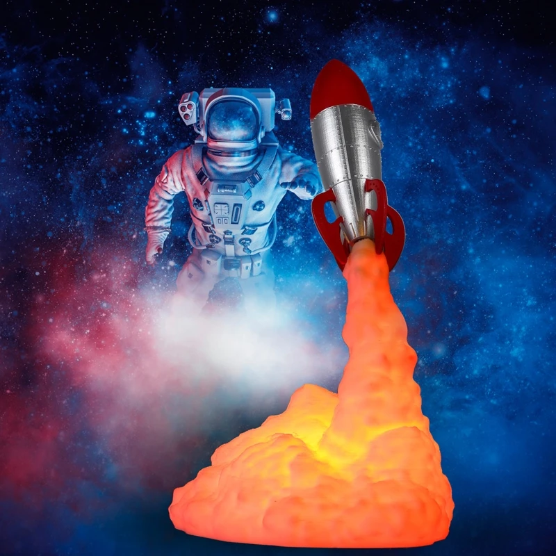 

3D Print Rocket Lamp Space Shuttle Night Light Moon Lamp with USB Rechargeable