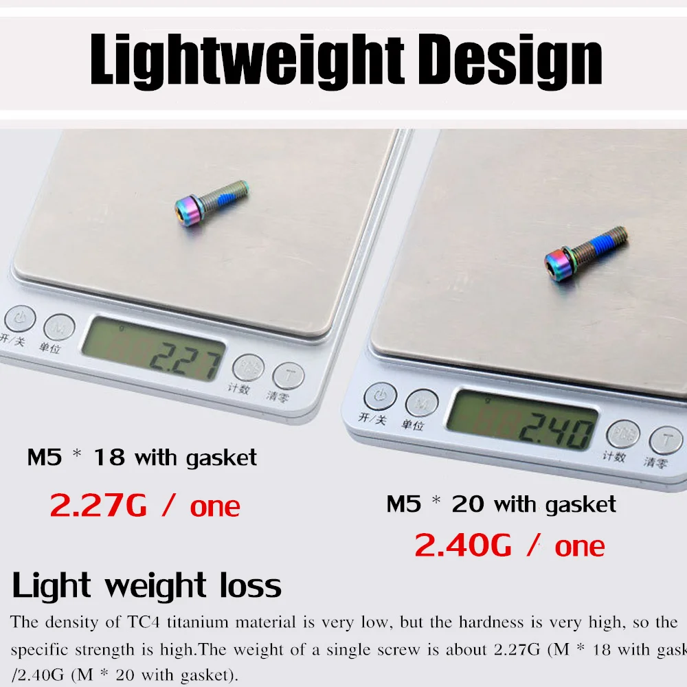 2 шт. крепежные болты из титанового сплава для велосипеда 3 цвета|Велосипедный