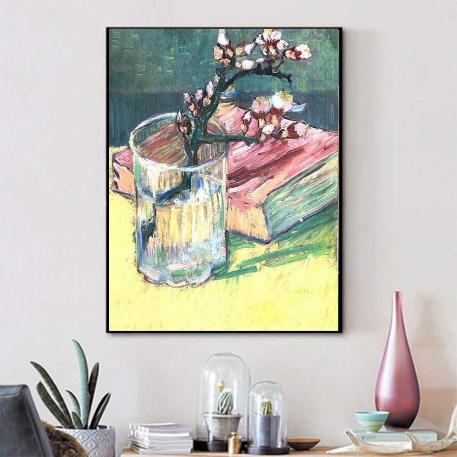 Ван Гог известная картина &quotМиндаль цветет и романы Цветущий в стекле&quot 5D DIY