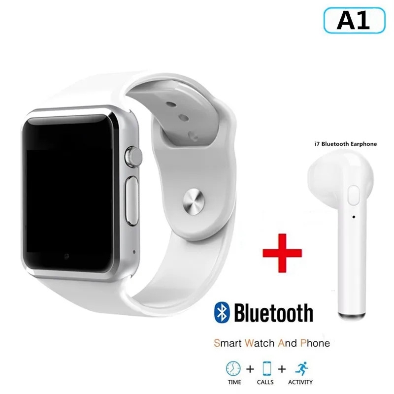 White Add i7 A1 Смарт-часы, синхронизация уведомлений, поддержка sim-карты TF, подключение Bluetooth, Android телефон, умные часы PK GT08 Apple Watch V8 - Цвет: White Add i7