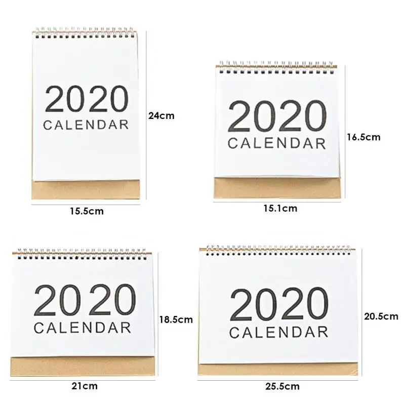 Creative 2020 Table Calendar Hand Painting 365 days Daily Planner Notes Agenda Checker Kraft Paper Home Office Notepad | Канцтовары для