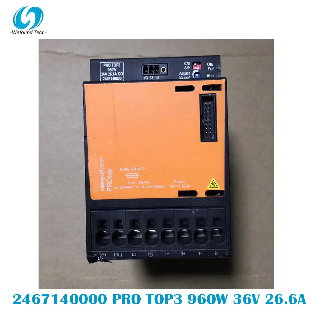 Original For Weidmüller 2467140000 PRO TOP3 960W 36V 26.6A CO Switching Power Supply Single Phase, 100% Tested BeforeShipment.