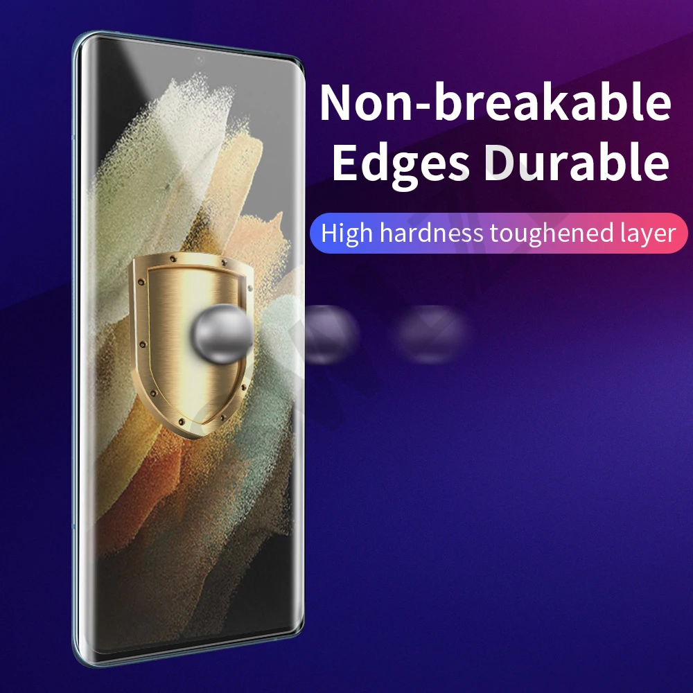 2/1 шт УФ-стекло протектор для экрана на Samsung Galaxy note 20 10 pro s21 s20 ультра s10 5G s9 s8 плюс UV