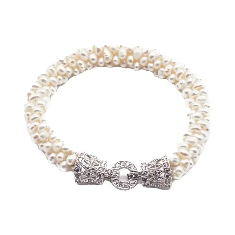 

Natural pearl bracelet women's new hand-made original multi-layer winding retro pearl jewelry