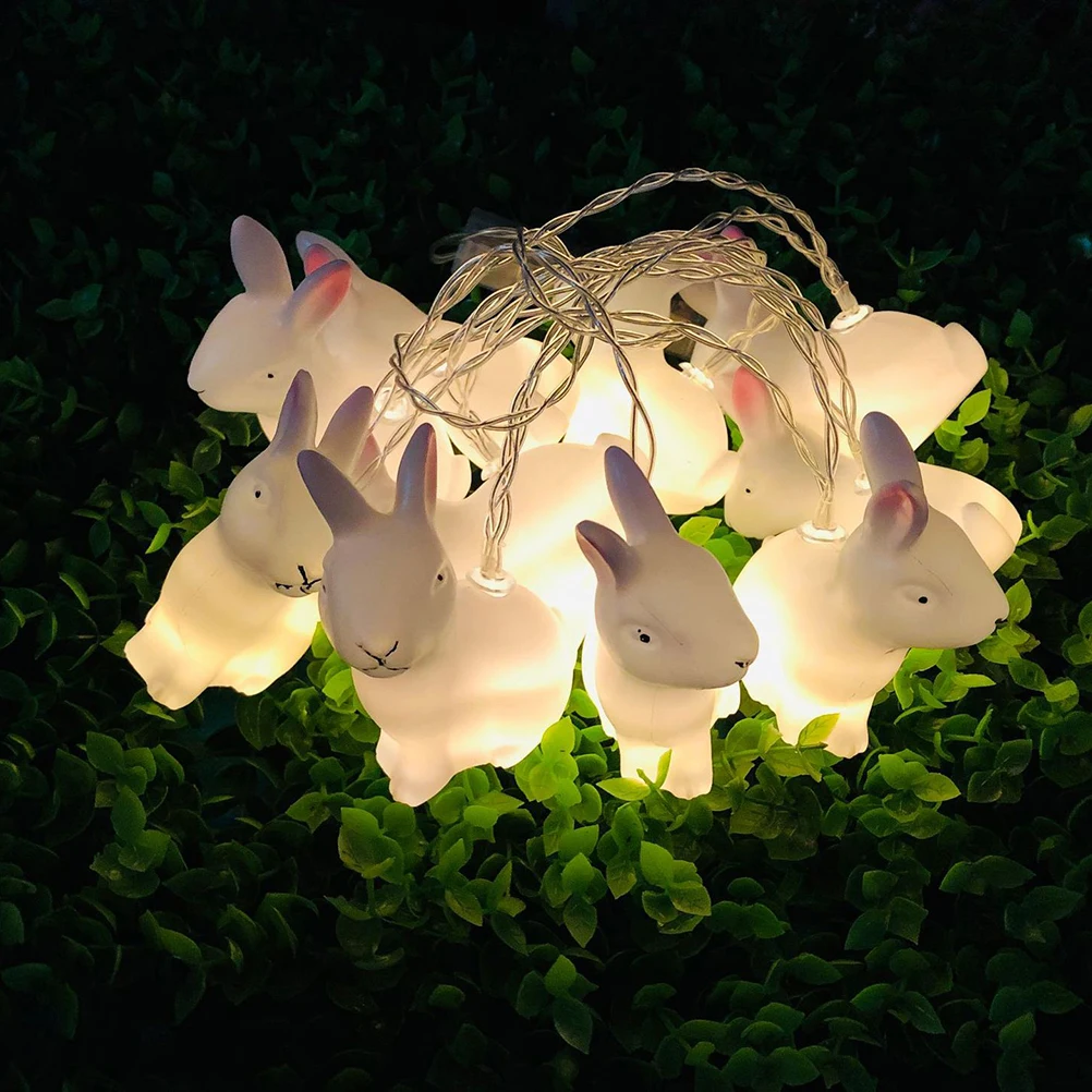 1.5 Meter 10 LED Easter Bunny Rabbit Decoration Garden String Lights Lamp Holiday Decorative Ornament For Home Party | Дом и сад