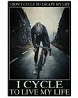 Cycing Оловянная вывеска I Cycle To Live My Life плакат печать искусство домашний декор стен металлический декор металлическая живопись Настенная Наклейка настенный знак
