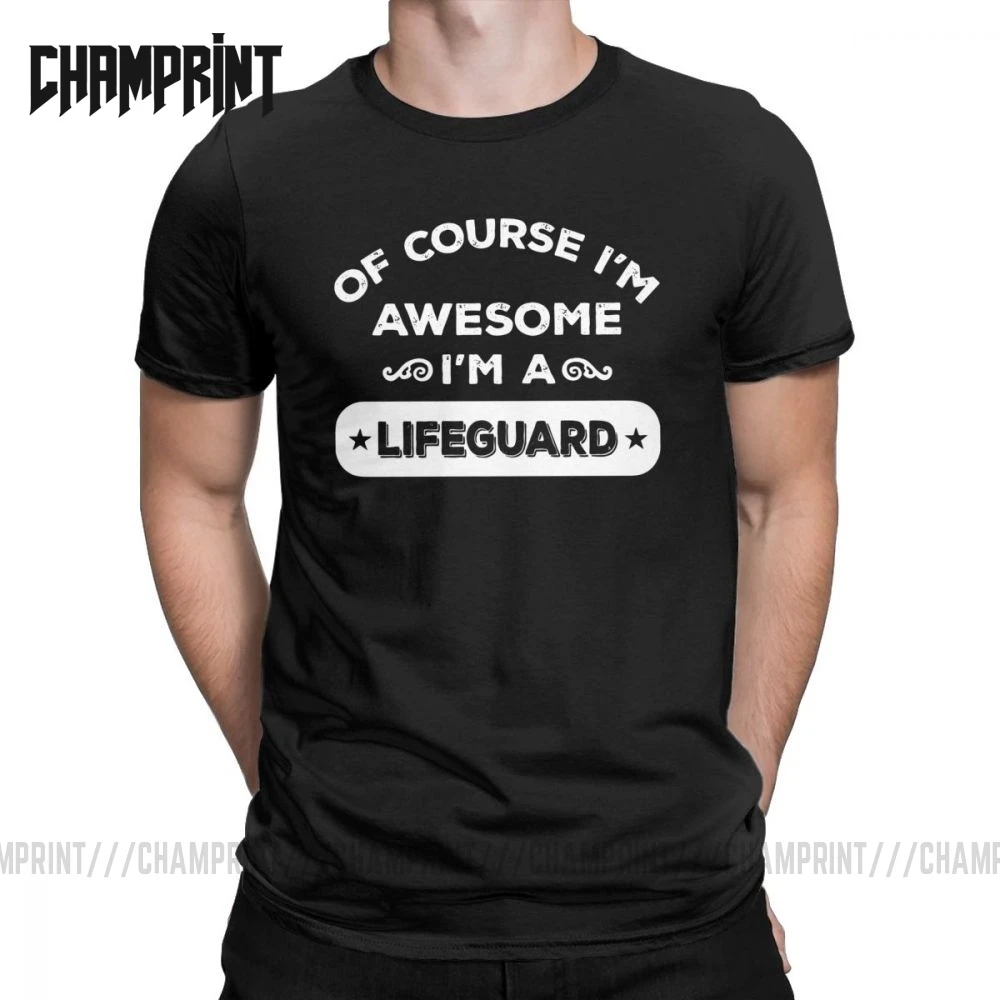 Мужская футболка конечно I'm Awesome Lifeguard 100% хлопок подарок красная спасательная