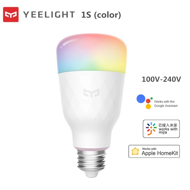 Умная Светодиодная лампа Yeelight E27 цветная 800 лм Wi-Fi защита глаз лимонный свет Xio mi Home