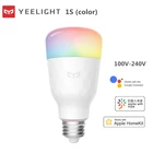 Умная цветная светодиодная лампа Yeelight E27, 800 люмен, Wi-Fi, защита для глаз, лимонная лампа Xio mi Home App RGB iOS, дистанционное управление