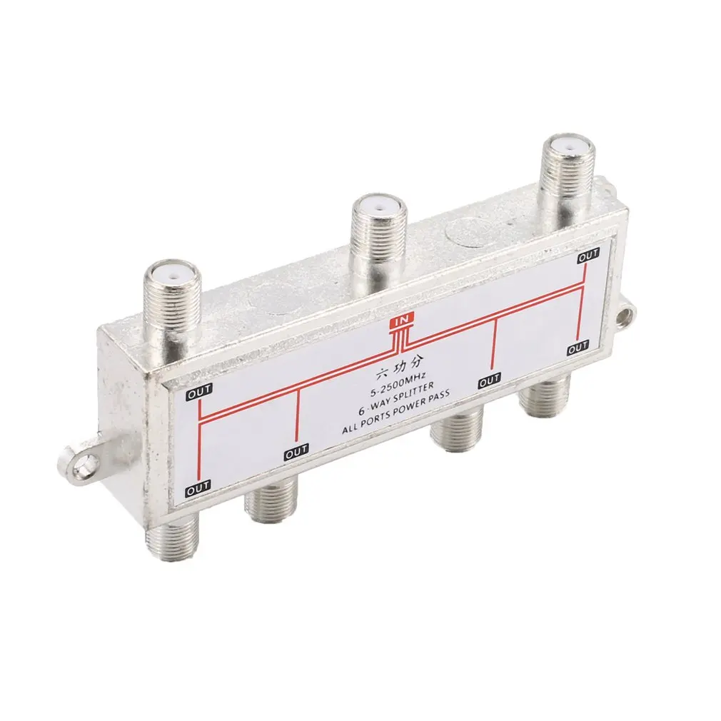 

6 Way Satellite Antenna Cable TV Signal Splitter Distributor For SATV/CATV 5-2400MHz Satellite Receiver For SATV/CATV