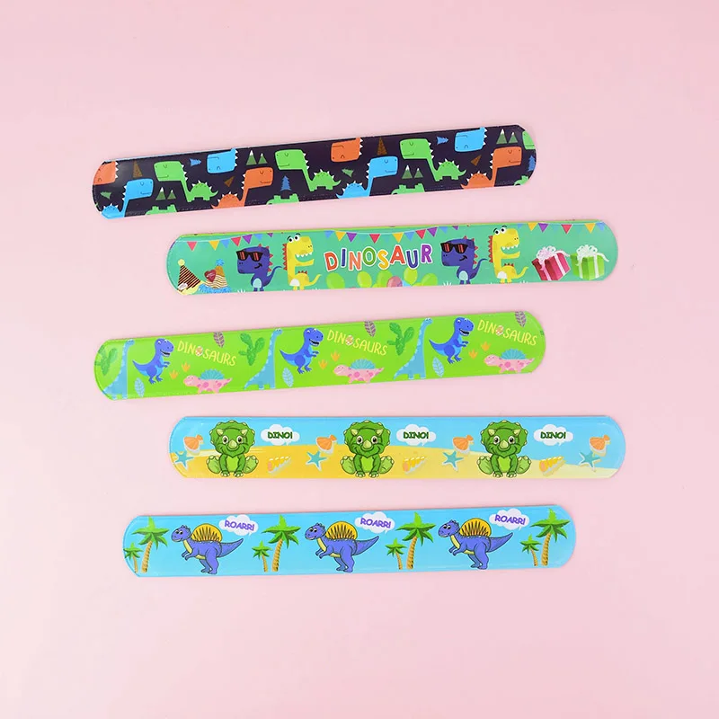 10 шт./лот динозавр шлепок оснастки обернуть браслет кольцо на руку для дня