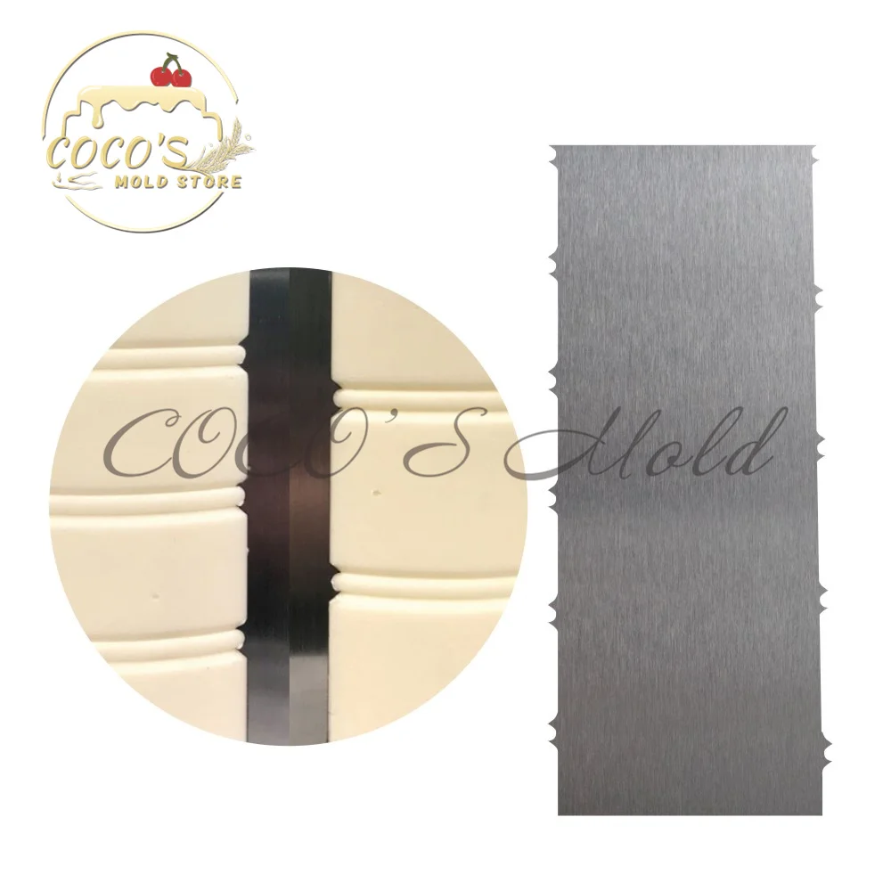 

Stainless Steel Smoother Double Sided Sawtooth Buttercream Smoother Cake Decorating Baking Tools Kitchenware Cake Edg