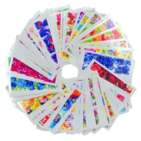 50 sheets fashion hot designs diy decals nails art water transfer printing stickers for nails salon