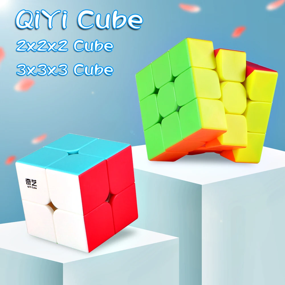 Qiyi Warrior S 3x3x3 Магический кубик головоломка Профессиональный QIDI 2x2x2 Кубики наклейки