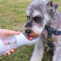 dog water bottle for walking portable pet drinker water feeder bowl outdoor food feeding storage leakproof dispenser 3 in 1