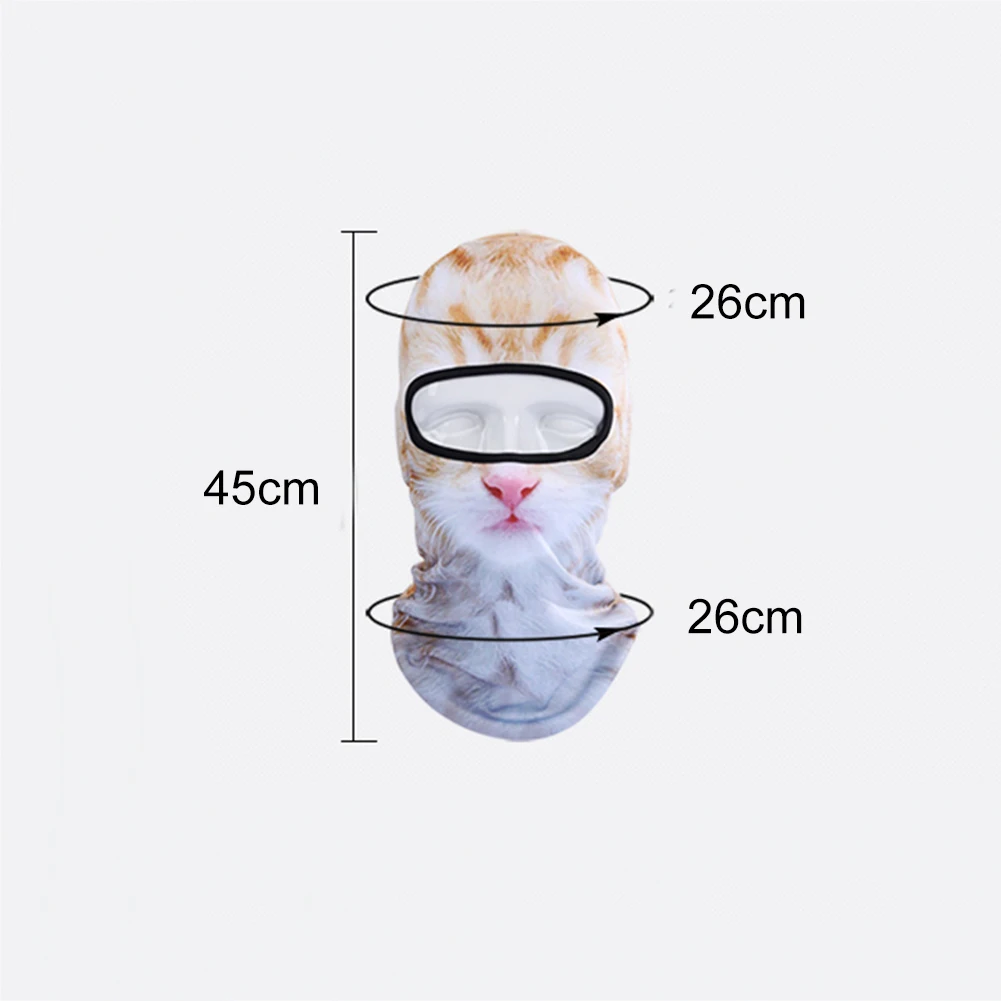 

3D Animal Print Balaclava Breathable Dust Proof Cycling Riding Hiking Face Cover Respirator for Summer Stop The Flying Spit