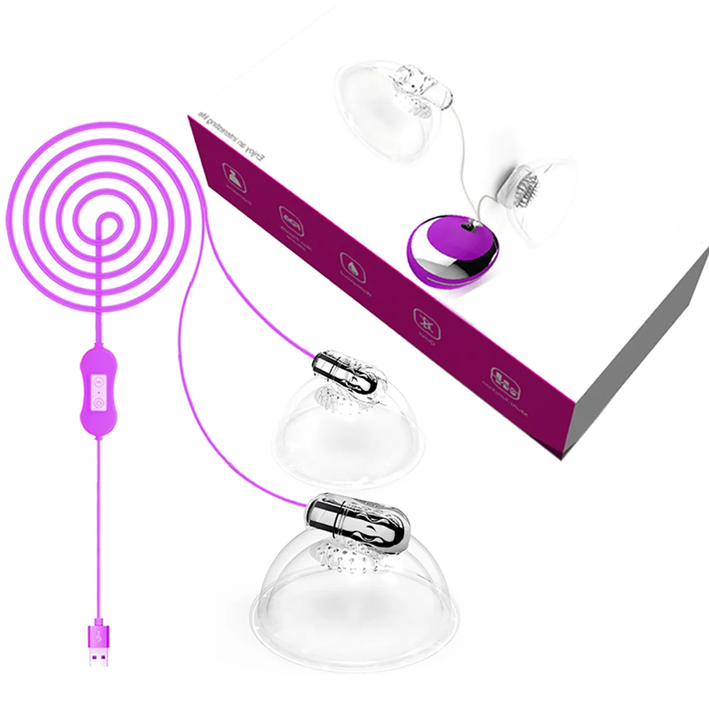 USB перезаряжаемый вибратор на присоске для сосков электрический увеличитель