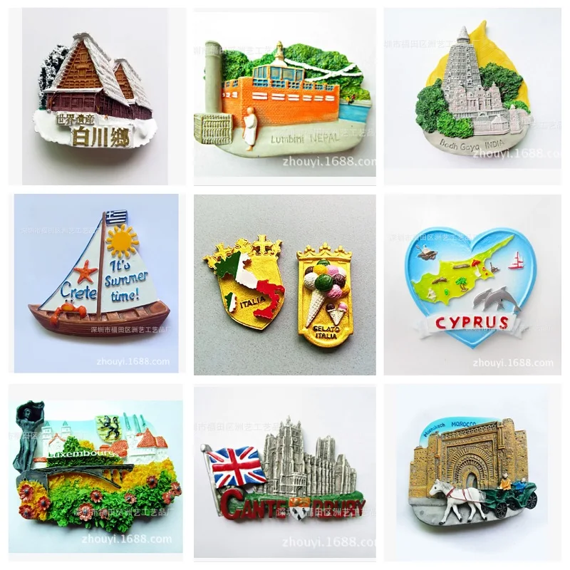 3d магниты на холодильник из смолы туристический сувенир Италия Непал Польша