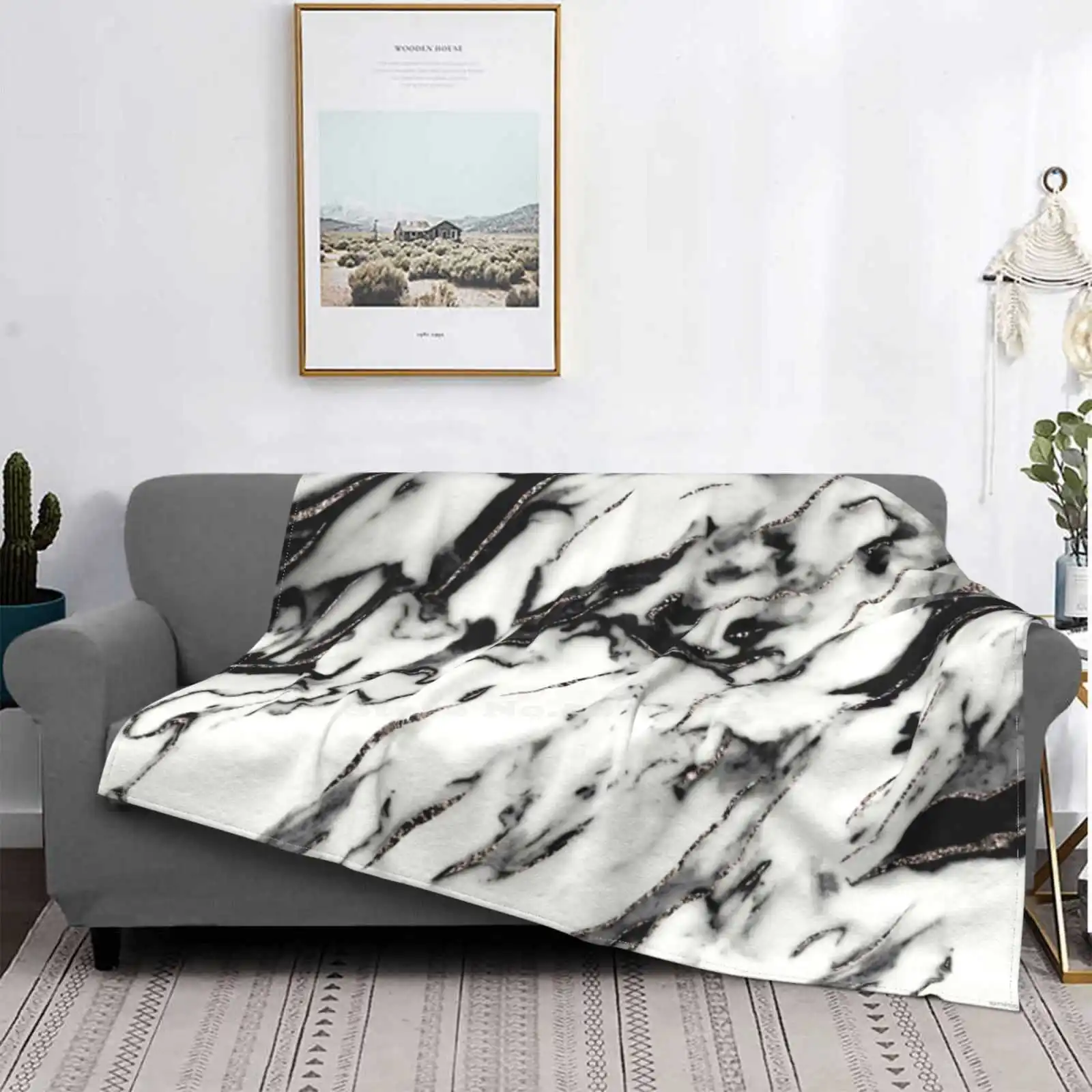 

Classic White Marble Rose Gold Glitter Glam #1 ( Faux Glitter ) #Marble #Decor #Art Hot Sale Printing High Qiality Flannel