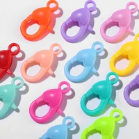 20pcs 22mm plastic heart lobster clasp hooks necklace bracelet chain jewelry making supplies accessories diy jewelry findings